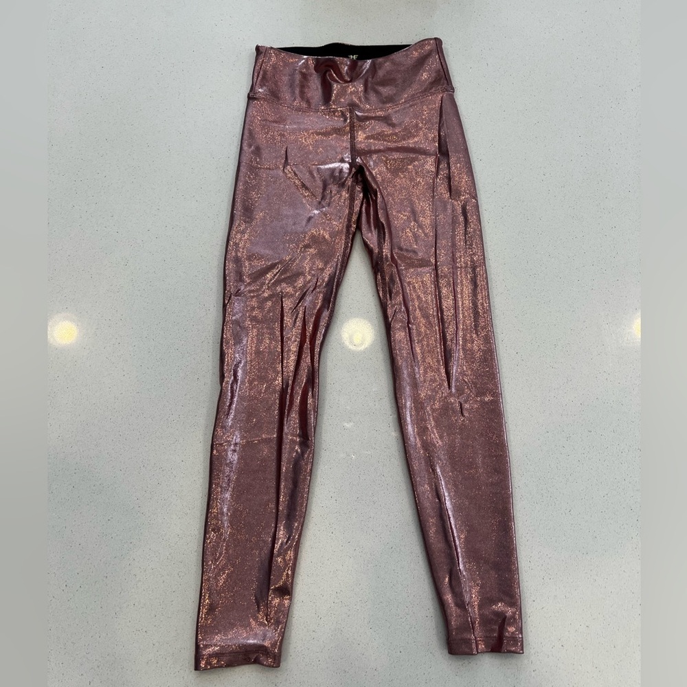 Carbon 38 pink shiny glitter leggings